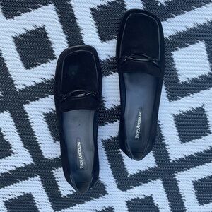Vintage 90s Y2K Enzo Angiolini Black Square Toe Women's Loafers 8